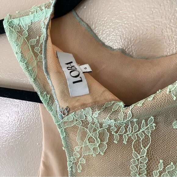 LOBA Revolve Teresa top green lace camisole racer back S - Picture 6 of 8